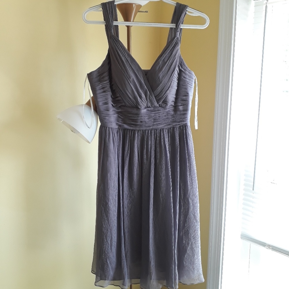 Donna Morgan 100% Silk Mauve Bridesmaid Dress 8